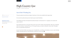 Desktop Screenshot of blog.highcountryque.com